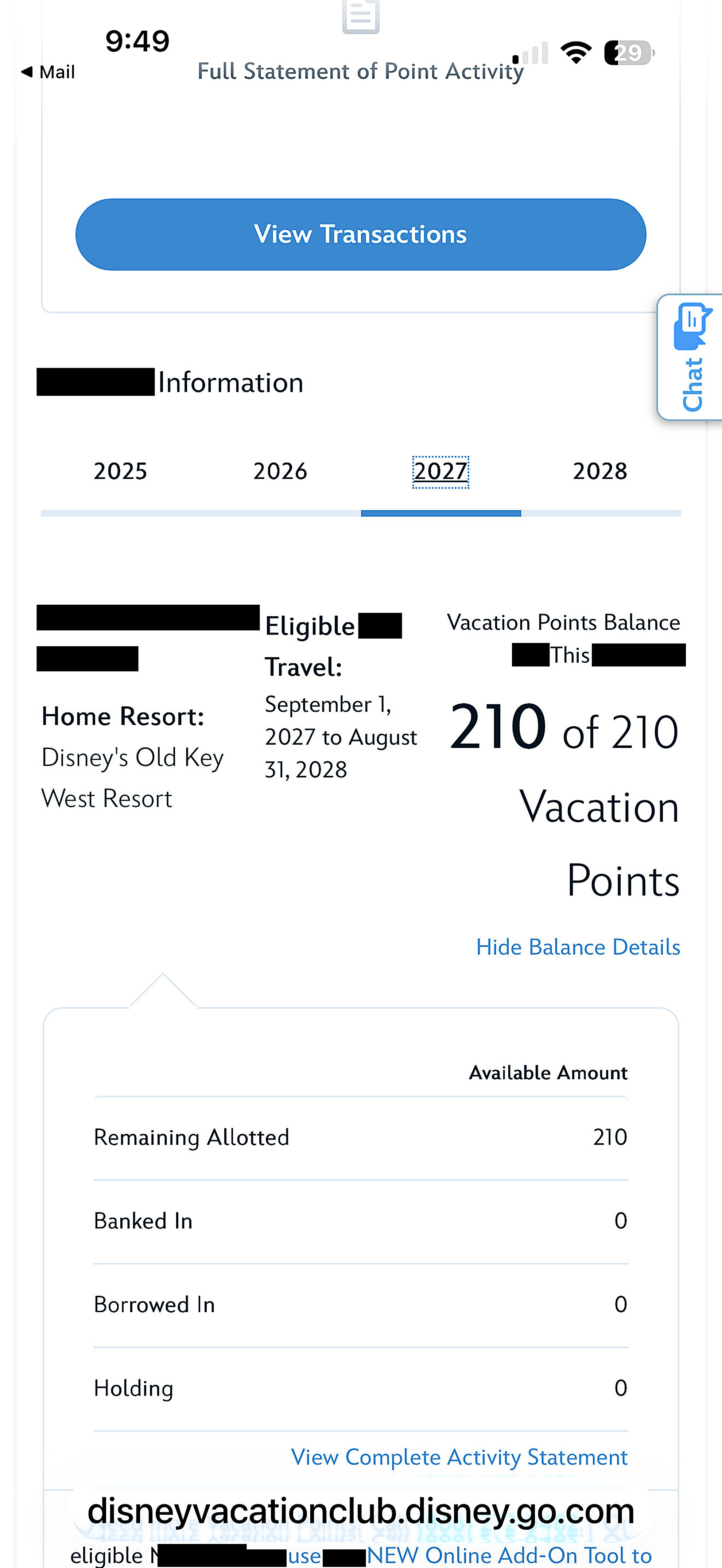 2027 Point Statement