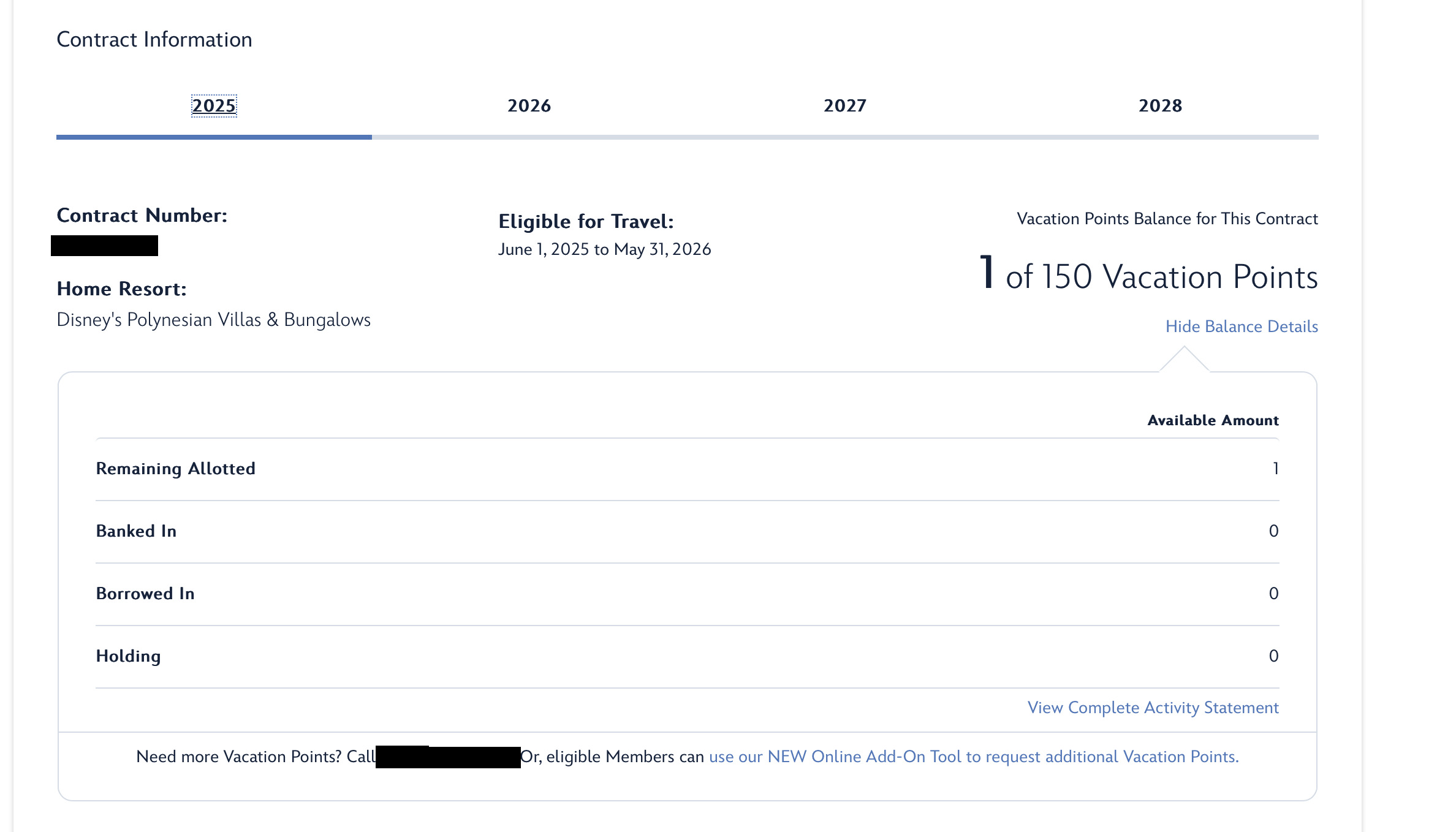 2025 Point Statement