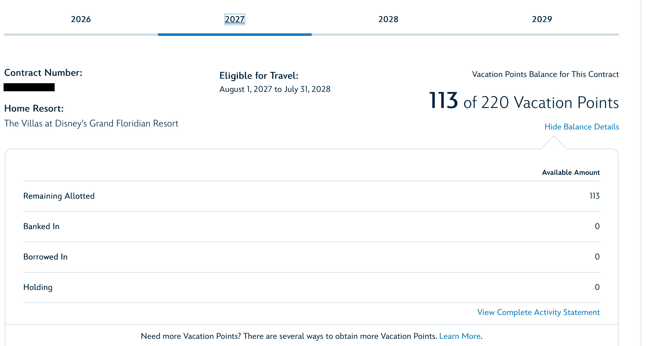 2027 Point Statement