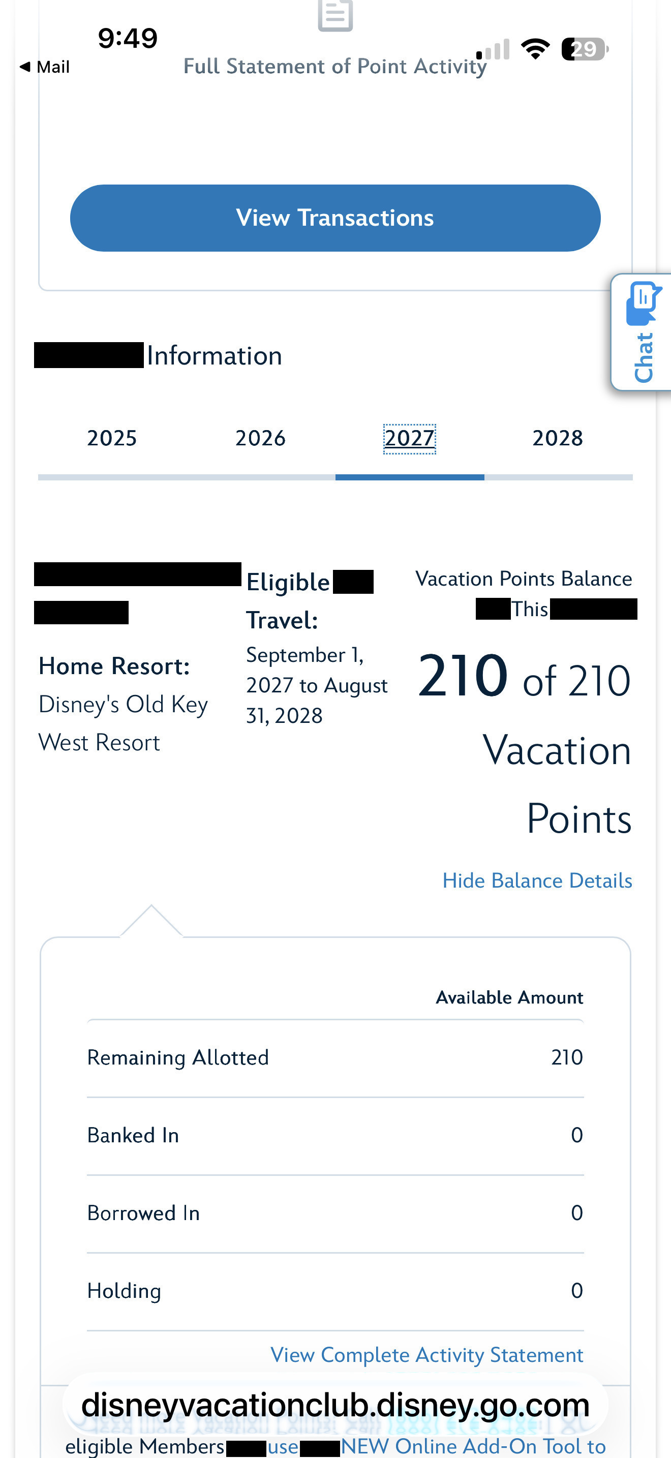 2027 Point Statement