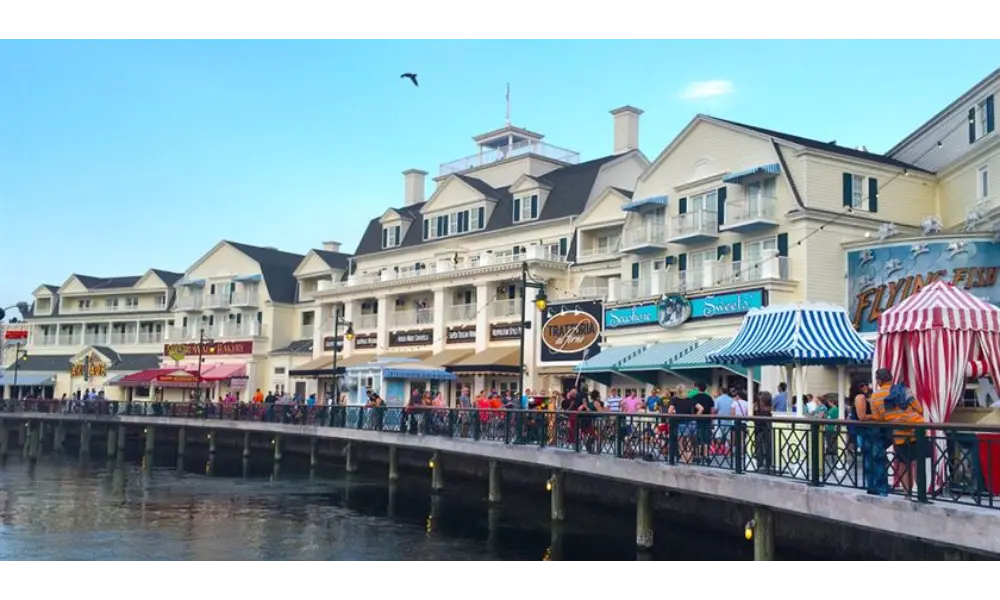 Saratoga Springs Resort &amp;amp;amp;amp; Spa entrance with lush landscaping and Disney charm.