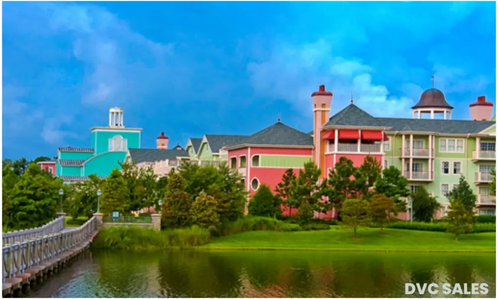 Saratoga Springs Resort &amp;amp;amp; Spa at Disney, showcasing lush landscapes and elegant architecture.